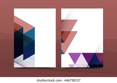 Geometric mosaic design, a4 size business corporate correspondence letter cover. Leaflet, annual report identity template