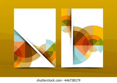 Geometric mosaic design, a4 size business corporate correspondence letter cover. Leaflet, annual report identity template