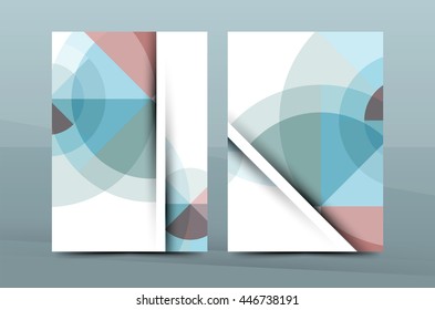Geometric mosaic design, a4 size business corporate correspondence letter cover. Leaflet, annual report identity template