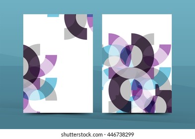 Diseño de mosaicos geométricos, portada de cartas de correspondencia corporativa de tamaño a4. Folleto, plantilla de identidad del informe anual