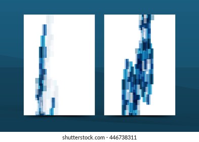 Geometrisches Mosaik-Design, ein vierdimensionales Briefumschlag für Geschäftskorrespondenz. Merkblatt, Muster für die jährliche Berichtsidentität