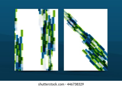 Geometric mosaic design, a4 size business corporate correspondence letter cover. Leaflet, annual report identity template