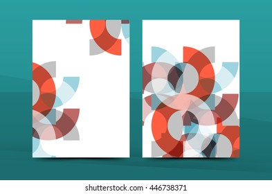 Diseño de mosaicos geométricos, portada de cartas de correspondencia corporativa de tamaño a4. Folleto, plantilla de identidad del informe anual