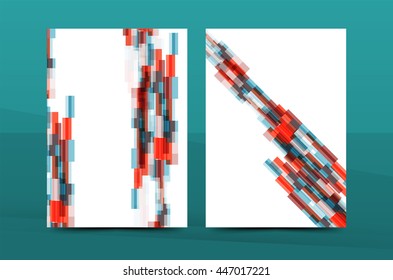 Geometric mosaic design, a4 size business corporate correspondence letter cover. Leaflet, annual report identity template