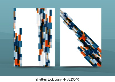 Geometric mosaic design, a4 size business corporate correspondence letter cover. Leaflet, annual report identity template