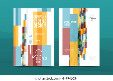 Geometric mosaic design, a4 size business corporate correspondence letter cover. Leaflet, annual report identity template