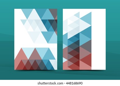 Geometric mosaic design, a4 size business corporate correspondence letter cover. Leaflet, annual report identity template