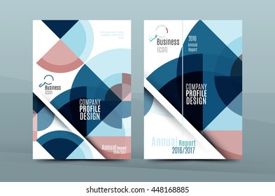 Diseño de mosaicos geométricos, portada de cartas de correspondencia corporativa de tamaño a4. Folleto, plantilla de identidad del informe anual