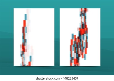 Geometric mosaic design, a4 size business corporate correspondence letter cover. Leaflet, annual report identity template
