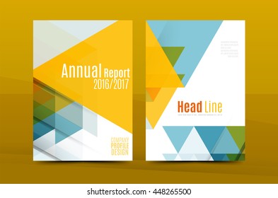 Geometric mosaic design, a4 size business corporate correspondence letter cover. Leaflet, annual report identity template