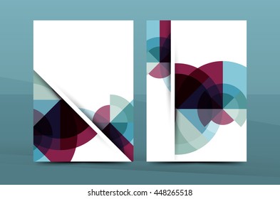 Geometric mosaic design, a4 size business corporate correspondence letter cover. Leaflet, annual report identity template