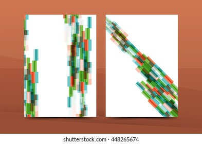 Geometric mosaic design, a4 size business corporate correspondence letter cover. Leaflet, annual report identity template