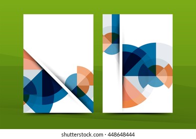 Geometric mosaic design, a4 size business corporate correspondence letter cover. Leaflet, annual report identity template