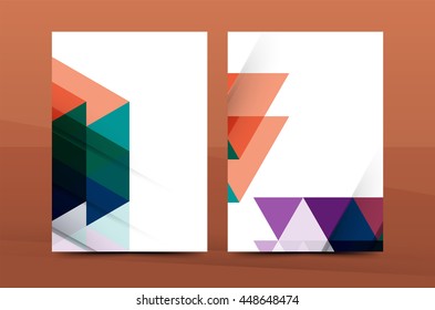 Geometric mosaic design, a4 size business corporate correspondence letter cover. Leaflet, annual report identity template