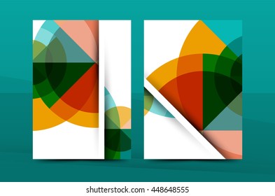 Geometric mosaic design, a4 size business corporate correspondence letter cover. Leaflet, annual report identity template