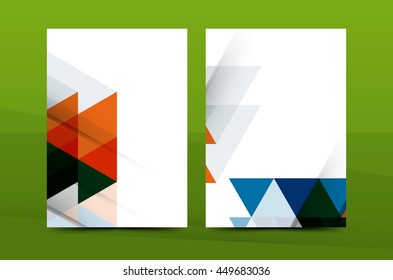Geometric mosaic design, a4 size business corporate correspondence letter cover. Leaflet, annual report identity template