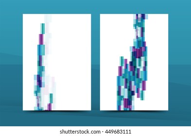 Geometric mosaic design, a4 size business corporate correspondence letter cover. Leaflet, annual report identity template