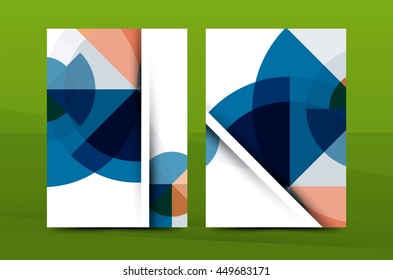 Geometric mosaic design, a4 size business corporate correspondence letter cover. Leaflet, annual report identity template
