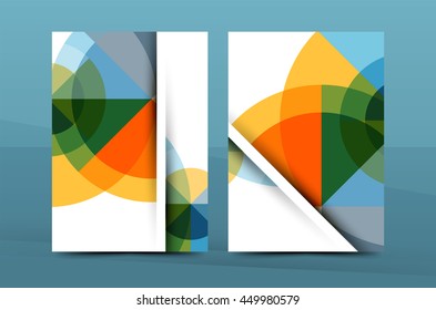 Geometric mosaic design, a4 size business corporate correspondence letter cover. Leaflet, annual report identity template
