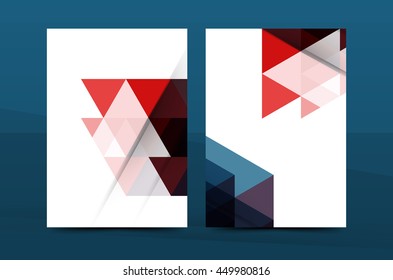 Diseño de mosaicos geométricos, portada de cartas de correspondencia corporativa de tamaño a4. Folleto, plantilla de identidad del informe anual