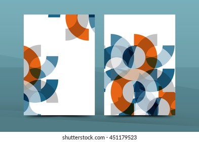 Geometric mosaic design, a4 size business corporate correspondence letter cover. Leaflet, annual report identity template
