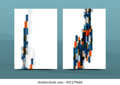 Geometric mosaic design, a4 size business corporate correspondence letter cover. Leaflet, annual report identity template