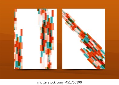 Geometric mosaic design, a4 size business corporate correspondence letter cover. Leaflet, annual report identity template
