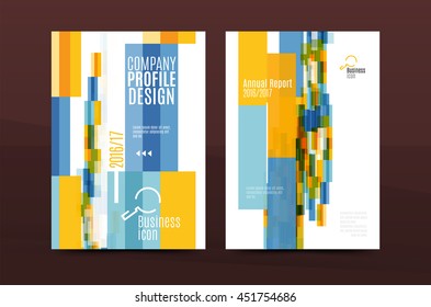 Geometric mosaic design, a4 size business corporate correspondence letter cover. Leaflet, annual report identity template