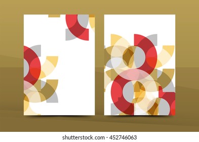 Geometric mosaic design, a4 size business corporate correspondence letter cover. Leaflet, annual report identity template