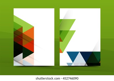 Geometric mosaic design, a4 size business corporate correspondence letter cover. Leaflet, annual report identity template