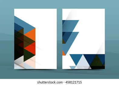 Geometric mosaic design, a4 size business corporate correspondence letter cover. Leaflet, annual report identity template