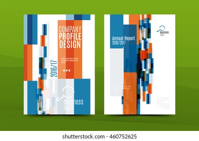 Diseño de mosaicos geométricos, portada de cartas de correspondencia corporativa de tamaño a4. Folleto, plantilla de identidad del informe anual