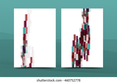 Geometric mosaic design, a4 size business corporate correspondence letter cover. Leaflet, annual report identity template