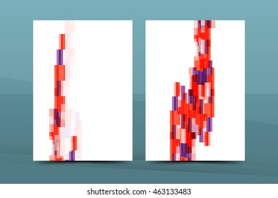 Geometric mosaic design, a4 size business corporate correspondence letter cover. Leaflet, annual report identity template