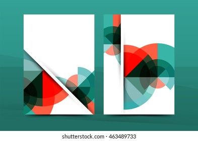 Geometric mosaic design, a4 size business corporate correspondence letter cover. Leaflet, annual report identity template