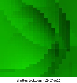 Geometric mosaic green pixelated background. Vector illustration EPS10