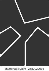 Geometric Mosaic Layout Vector. Modern Photo Template on 4:3 portrait background ratio