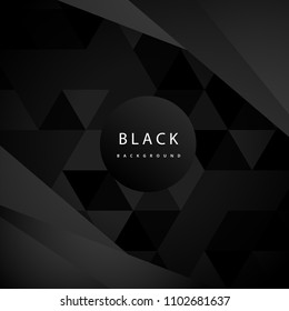 Geometric Mosaic Pattern Black Background Vector Image
