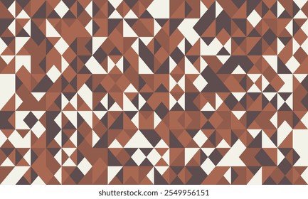 Geometric mosaic pattern with creative shapes and minimal style. Perfect for modern posters, seamless backgrounds, or textile prints.