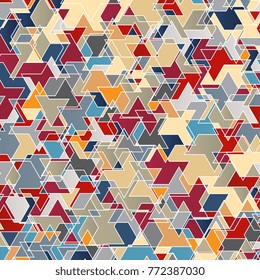 Geometric mosaic pattern. Trendy abstract background of geometric shapes. Colorful geometric mosaic