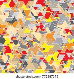Geometric mosaic pattern. Trendy abstract background of geometric shapes. Colorful geometric mosaic