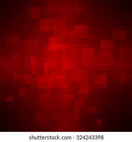 Geometric mosaic red pixelated background. Vector illustration EPS10