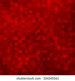Geometric mosaic red pixelated background. Vector illustration EPS10