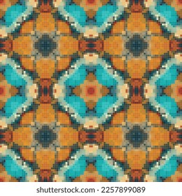 Geometrisches Mosaik nahtlose Muster Design, Wiederholung der Textilkonstruktion, Oberflächendesign.