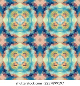 Geometrisches Mosaik nahtlose Muster Design, Wiederholung der Textilkonstruktion, Oberflächendesign.