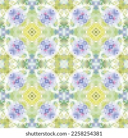 Geometric mosaic seamless pattern design, Repeat textile design, Surface design.