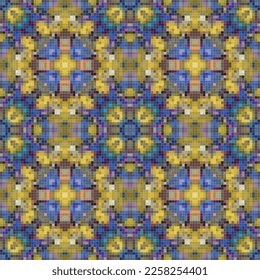 Diseño de patrones sin fisuras de mosaico geométrico, Diseño textil de repetición, Diseño de superficie.