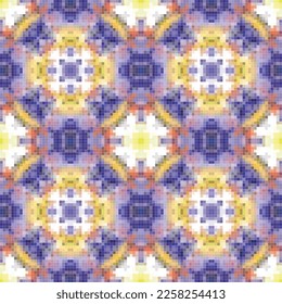 Geometric mosaic seamless pattern design, Repeat textile design, Surface design.
