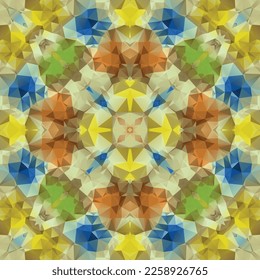 Diseño de patrones sin fisuras de mosaico geométrico, Diseño textil de repetición, Diseño de superficie.