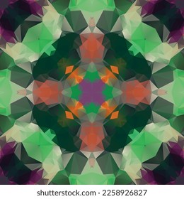 Geometric mosaic seamless pattern design, Repeat textile design, Surface design.